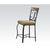 ACME Kiele Oak & Antique Black Counter Height Chair Model 71157
