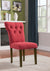 ACME Effie Red Linen & Walnut Side Chair Model 71521