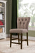 ACME Effie Light Brown Linen & Walnut Counter Height Chair Model 71526