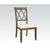 ACME Claudia Beige Linen & Salvage Brown Side Chair Model 71717