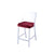 ACME Nadie II Burgundy Velvet & Chrome Counter Height Chair Model 72173