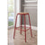 ACME Scarus Natural & Red Bar Stool Model 72388