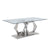 ACME Gianna Clear Glass & Stainless Steel Dining Table Model 72470