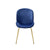 ACME Chuchip Blue Velvet & Gold Side Chair Model 72947
