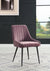 ACME Caspian Pink Fabric & Black Finish Side Chair Model 74012