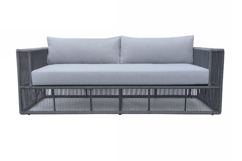 Divani Casa Whimsy Modern Outdoor Light Grey & Dark Grey Sofa Set