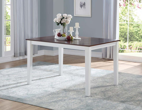 ACME Green Leigh White & Walnut Dining Table Model 77075