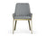 Modrest Ganon Modern Grey & Antique Brass Dining Chair