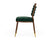 Modrest Biscay Modern Dark Green & Walnut Steel Dining Chair