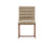 Modrest Barker Modern Beige & Brush Gold Dining Chair (Set of 2)