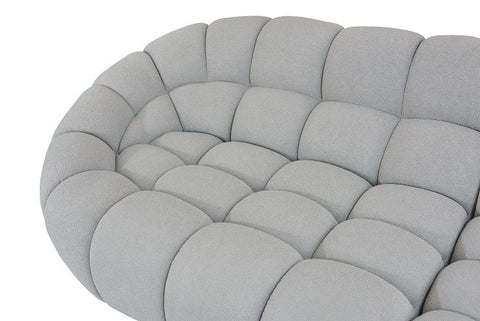 Divani Casa Yolonda Modern Light Grey Curved Sectional Sofa