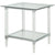 ACME Polyanthus Clear Acrylic, Chrome & Clear Glass End Table Model 80942