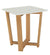 ACME Tartan Marble Top & Natural Accent Table Model 80985