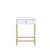 ACME Coleen White & Brass Accent Table Model 82298