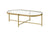 ACME Charrot Clear Glass & Gold Finish Coffee Table Model 82305