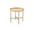 ACME Mithea Oak Table Top & Gold Finish End Table Model 82337