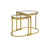 ACME Timbul Clear Glass & Gold Finish Coffee Table Model 82340