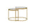 ACME Timbul Clear Glass & Gold Finish Coffee Table Model 82340