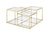 ACME Uchenna Clear Glass & Gold Finish Coffee Table Model 83470