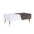 ACME Orion White High Gloss & Rustic Oak Coffee Table Model 84680