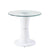 ACME Kavi Clear Glass & White High Gloss End Table Model 84937