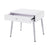 ACME Weizor White High Gloss & Chrome End Table Model 87152