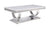 ACME Zander White Printed Faux Marble & Mirrored Silver Finish Coffee Table Model 87355