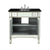 ACME Atrian Black Marble & Mirrrored Sink Cabinet Model 90345