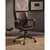 ACME Joslin Distress Chocolate Top Grain Leather Executive Office Chair Model 92028