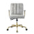 ACME Damir Vintage White Top Grain Leather & Chrome Office Chair Model 92422