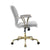 ACME Damir Vintage White Top Grain Leather & Chrome Office Chair Model 92422