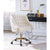 ACME Levian Vintage Cream Velvet & Gold Office Chair Model 92517