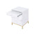ACME Ottey White High Gloss & Gold Cabinet Model 92543
