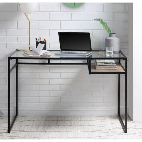 ACME Yasin Black & Glass Desk Model 92580