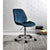 ACME Muata Twilight Blue Velvet & Chrome Office Chair Model 92932