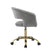 ACME Hopi Gray Velvet & Gold Office Chair Model 92940