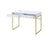 ACME Coleen White & Brass Finish Desk Model 93052