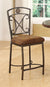 ACME Tavio Fabric & Antique Bronze Counter Height Chair Model 96061