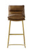 ACME Alsey Saddle Brown Top Grain Leather Bar Chair Model 96401