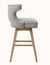 ACME Everett Fabric & Oak Bar Chair Model 96461