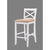 ACME Tobie Fabric & White Bar Chair Model 96722