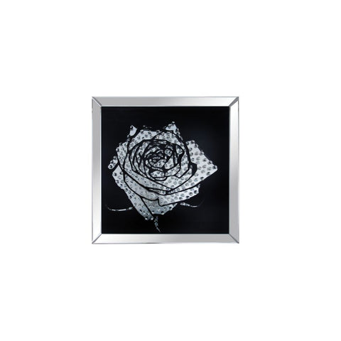 ACME Nevina Mirrored & Faux Crystal Rose Wall Art Model 97320