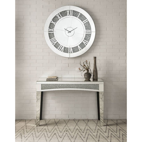 ACME Noralie Mirrored & Faux Diamonds Wall Clock Model 97723