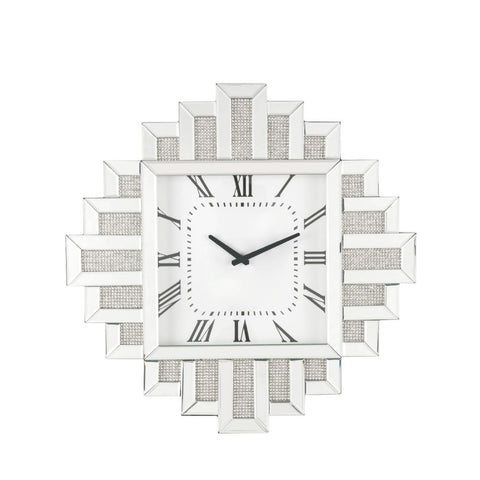 ACME Lavina Mirrored & Faux Diamonds Wall Clock Model 97729