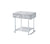 ACME Wither White Printed Faux Marble & Chrome Finish Accent Table Model 97868