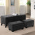 Furniture Of America Clio Gray Transitional Storage Bench With Ottoman Model CM-AC395