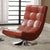 Furniture Of America Trinidad Mahogany Red Contemporary Swivel Accent Chair Model CM-AC6912R