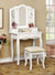 Furniture Of America Janelle White Transitional Vanity With Stool Model CM-DK6846WH
