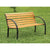 Furniture Of America Dumas Oak/Black Contemporary Patio Wooden Bench Model CM-OB1805