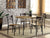 Furniture Of America Banbury Dark Bronze/Natural Industrial 5-Piece 43" Dining Table Set, Gray Model CM3279T-43-5PK